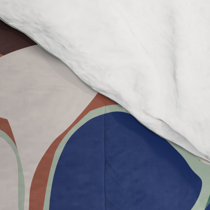 Beauty outside - mint floral Comforter Gallery Image 4