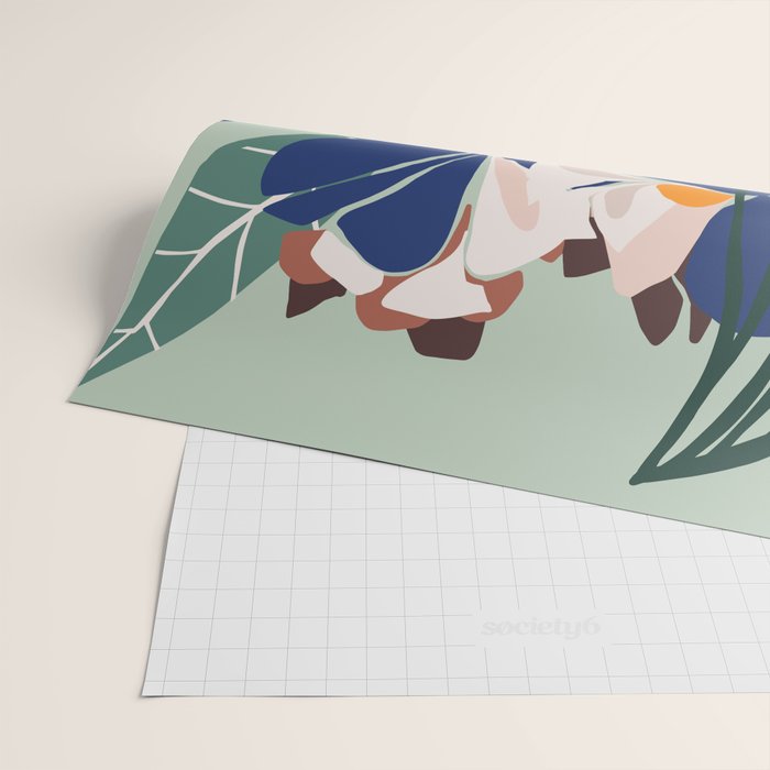 Beauty outside - mint floral Wrapping Paper Gallery Image 2