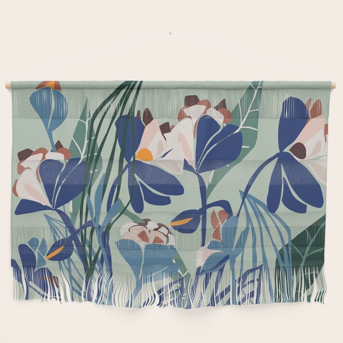 Beauty outside - mint floral Wall Hanging Gallery Image 1