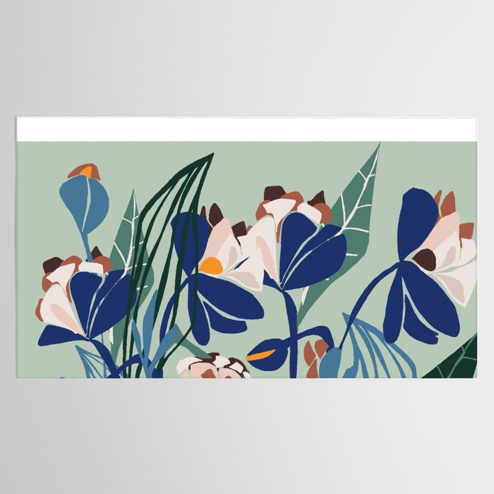 Beauty outside - mint floral Tablecloth Gallery Image 2