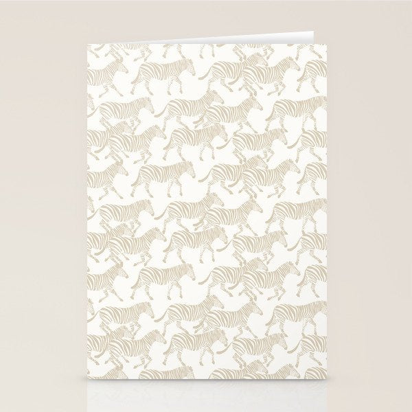 Zebras in tan Stationery Card Gallery Image 1