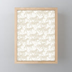 Zebras in tan Mini Art Print Gallery Image 1
