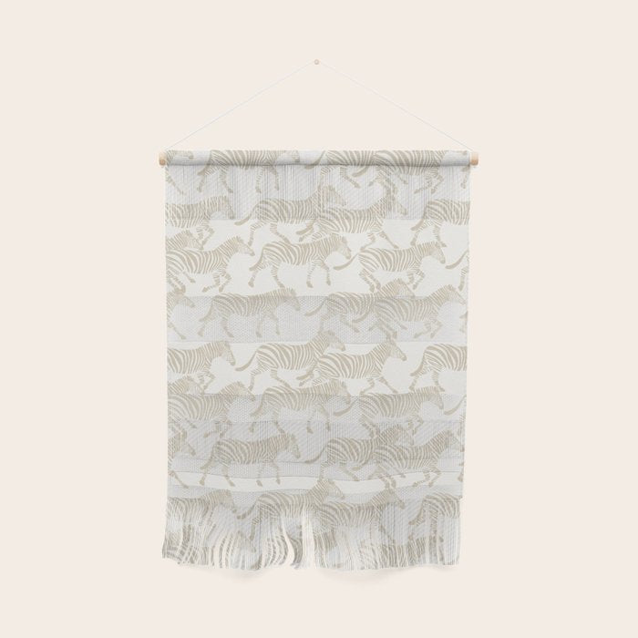 Zebras in tan Wall Hanging Gallery Image 1