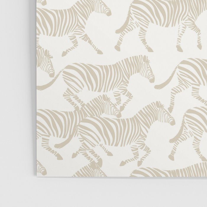 Zebras in tan Poster Gallery Image 3