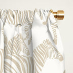Zebras in tan Window Curtain Gallery Image 2
