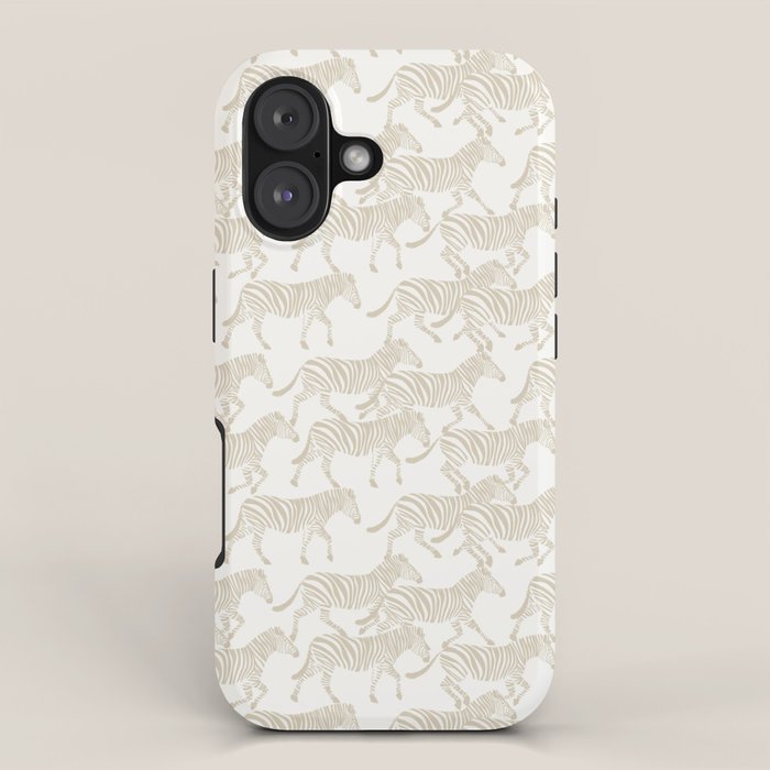 Zebras in tan iPhone Case Gallery Image 1