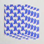 Blue Christmas Bear Wrapping Paper Gallery Image 3