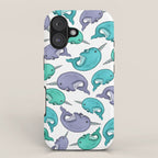 Narwhal Print, Blue, Green, Purple Narwhals iPhone Case Gallery Image 1