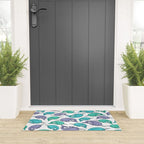 Narwhal Print, Blue, Green, Purple Narwhals Welcome Mat Gallery Image 3