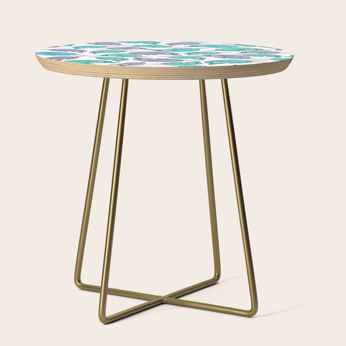 Narwhal Print, Blue, Green, Purple Narwhals Side Table Gallery Image 1