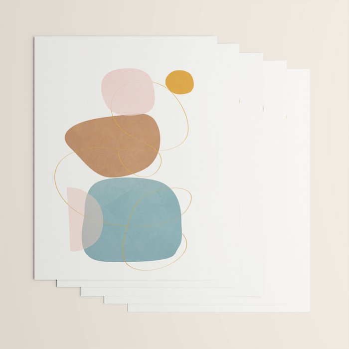 Soft Abstract Shapes 11 Wrapping Paper Gallery Image 3