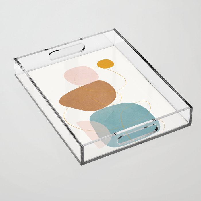 Soft Abstract Shapes 11 Acrylic Tray Gallery Image 1