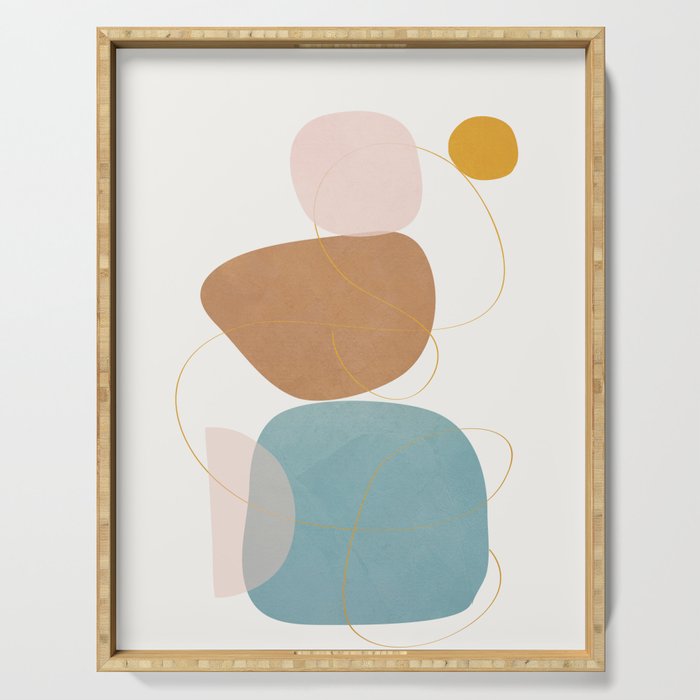 Soft Abstract Shapes 11 Serving Tray Gallery Image 1