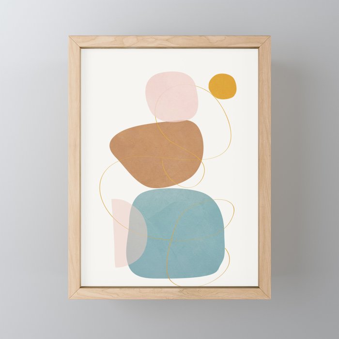 Soft Abstract Shapes 11 Mini Art Print Gallery Image 1
