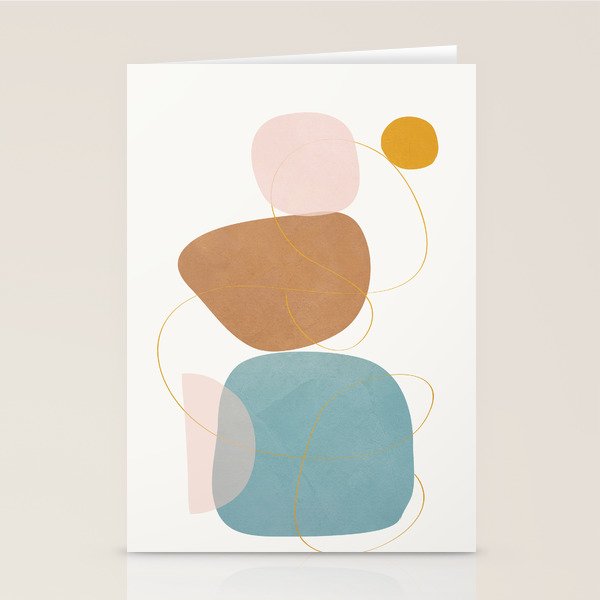 Soft Abstract Shapes 11 Stationery Card Gallery Image 1