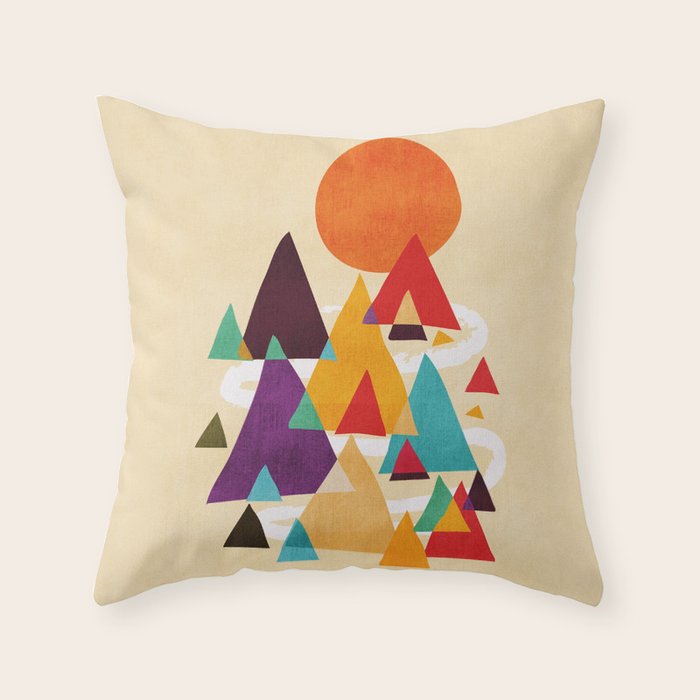 Let's visit the mountains Throw Pillow Gallery Image 1
