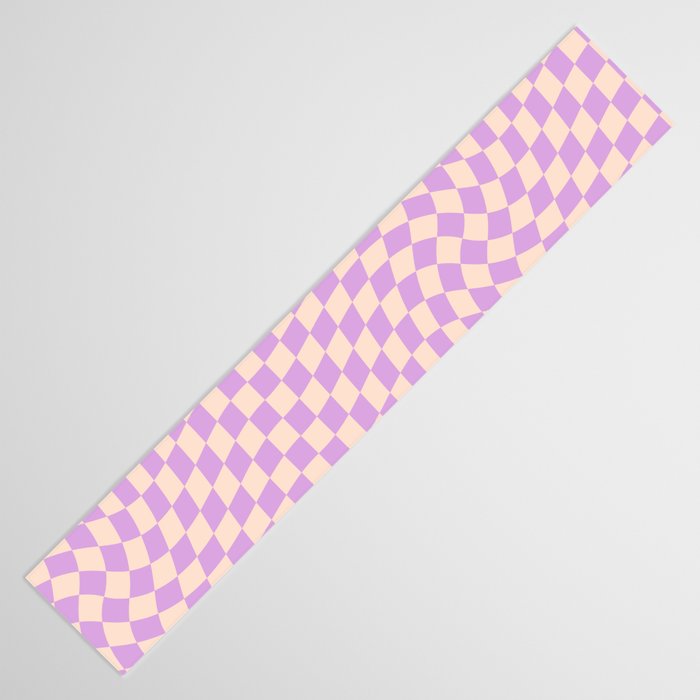 Check V - Lilac Twist â Checkerboard Print Table Runner Gallery Image 3
