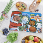 'Christmas Gift' Louis Wain Vintage Cat Cutting Board Gallery Image 2