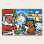 'Christmas Gift' Louis Wain Vintage Cat Cutting Board Gallery Image 1