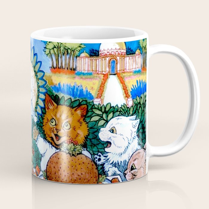 'Christmas Gift' Louis Wain Vintage Cat Coffee Mug Gallery Image 1