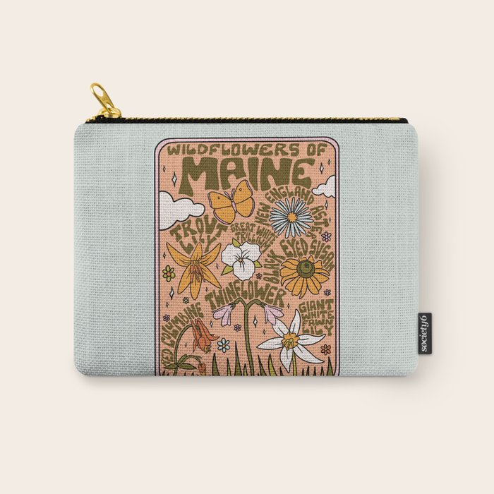 Maine Wildflowers Carry All Pouch Gallery Image 1