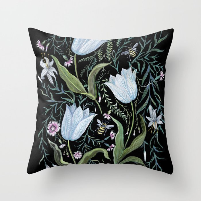 Through the Tulips Throw Pillow Gallery Image 6