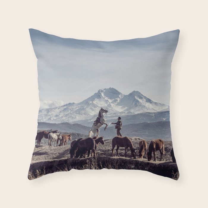 Wild Horses Throw Pillow Gallery Image 1