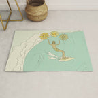 pipeline master style guru gerry lopez // retro surf art by surfy birdy Rug Gallery Image 1