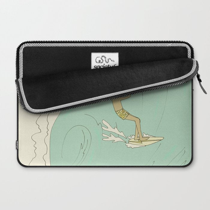 pipeline master style guru gerry lopez // retro surf art by surfy birdy Laptop Sleeve Gallery Image 2