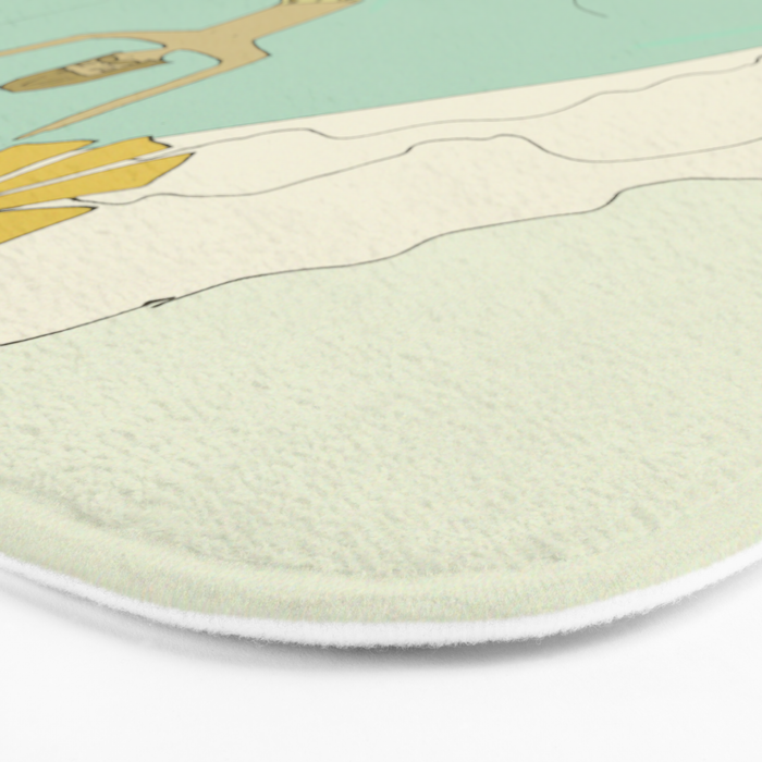 pipeline master style guru gerry lopez // retro surf art by surfy birdy Bath Mat Gallery Image 3