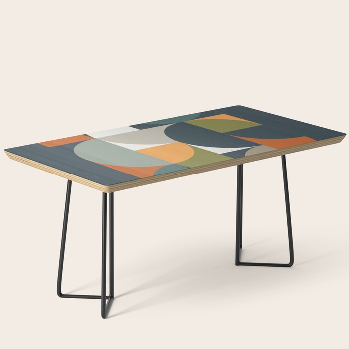 Mid Century Geometric 12/2 Coffee Table Gallery Image 1