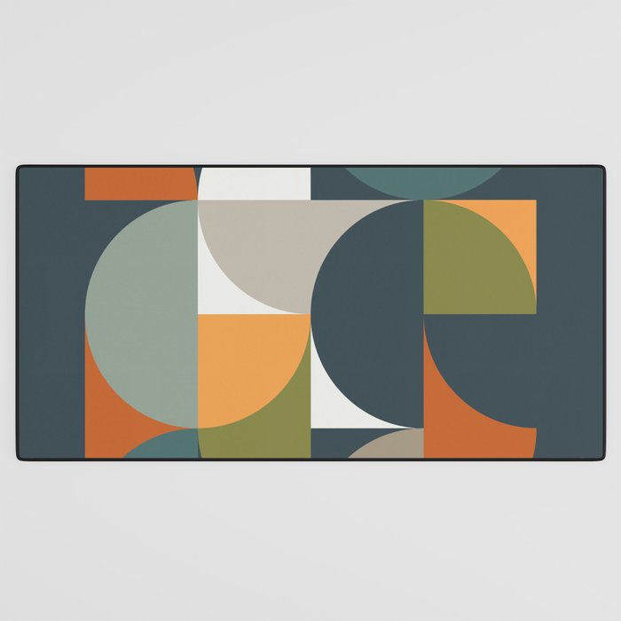 Mid Century Geometric 12/2 Desk Mat Gallery Image 3