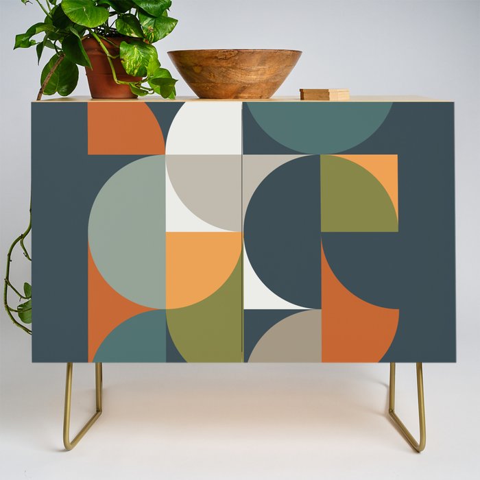 Mid Century Geometric 12/2 Credenza Gallery Image 1