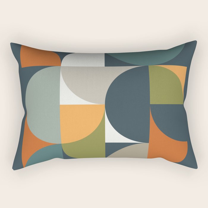 Mid Century Geometric 12/2 Rectangular Pillow Gallery Image 1