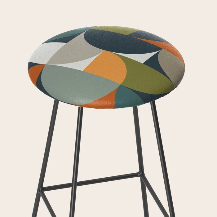 Mid Century Geometric 12/2 Stool Gallery Image 2