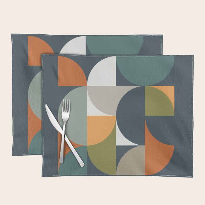 Mid Century Geometric 12/2 Placemat Gallery Image 1