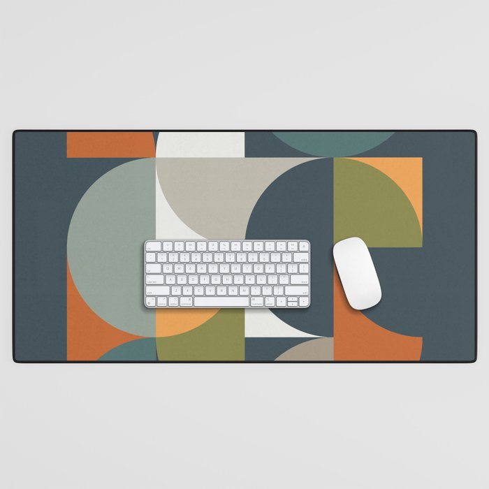 Mid Century Geometric 12/2 Desk Mat Gallery Image 1