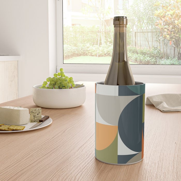 Mid Century Geometric 12/2 Wine Chiller Gallery Image 4