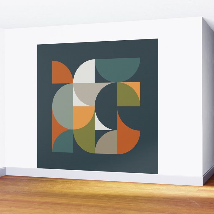 Mid Century Geometric 12/2 Wall Mural Gallery Image 2