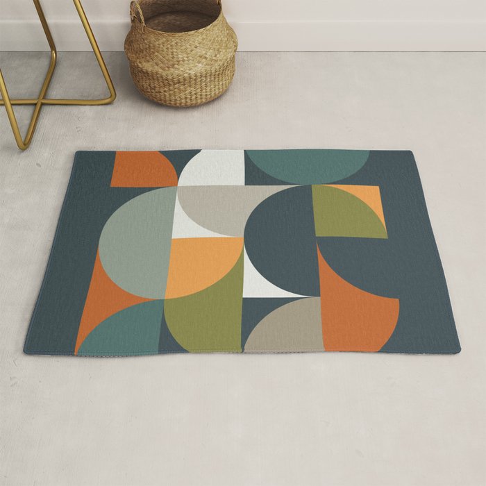 Mid Century Geometric 12/2 Rug Gallery Image 1