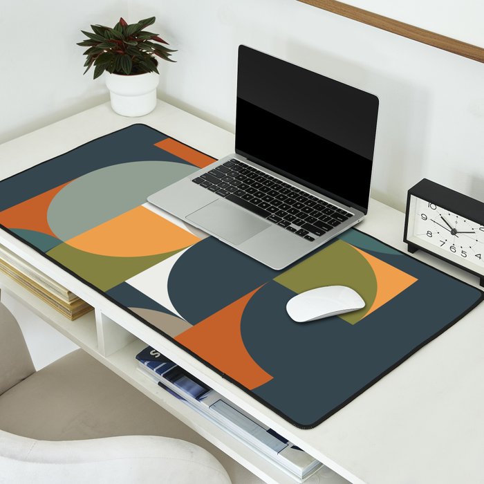 Mid Century Geometric 12/2 Desk Mat Gallery Image 2