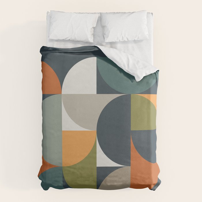 Mid Century Geometric 12/2 Duvet Cover Gallery Image 1