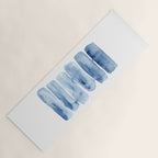 Blue Lines | Watercolor Painting Yoga Mat Gallery Image 1