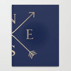 Gold on Navy Blue Compass Notebook Gallery Image 4
