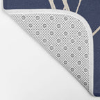 Gold on Navy Blue Compass Bath Mat Gallery Image 2