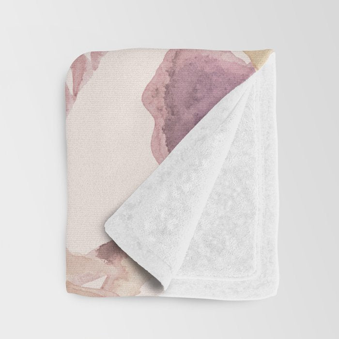 Modern boho pink tropical watercolour palms Throw Blanket Gallery Image 3