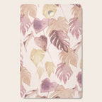 Modern boho pink tropical watercolour palms Cutting Board Gallery Image 1