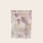 Modern boho pink tropical watercolour palms Wall Hanging Gallery Image 1