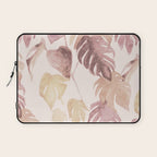 Modern boho pink tropical watercolour palms Laptop Sleeve Gallery Image 1