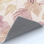 Modern boho pink tropical watercolour palms Rug Gallery Image 4